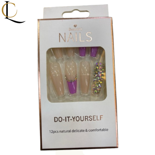 12 pcs Artificial Nails Natural Delicate and Beautiful